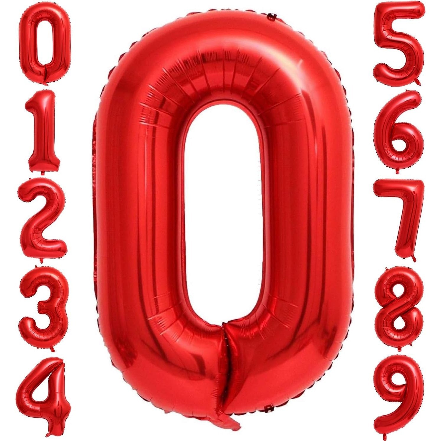 Balon din Folie Metalizata Flippy, Figurina Cifra, Tema Aniversare 100 cm, Ambalaj Individual, Pai inclus, Umflare cu