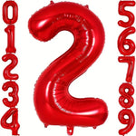 Balon din Folie Metalizata Flippy, Figurina Cifra, Tema Aniversare 100 cm, Ambalaj Individual, Pai inclus, Umflare cu