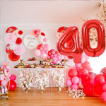 Balon din Folie Metalizata Flippy, Figurina Cifra, Tema Aniversare 100 cm, Ambalaj Individual, Pai inclus, Umflare cu