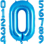 Balon din Folie Metalizata, Flippy, Figurina Cifra, Tema Aniversare 40 cm, Ambalaj Individual, Pai inclus, Umflare cu