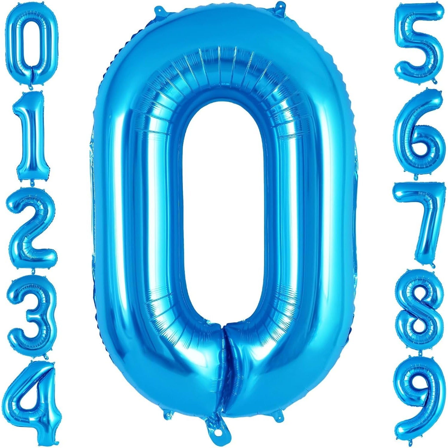 Balon din Folie Metalizata, Flippy, Figurina Cifra, Tema Aniversare 40 cm, Ambalaj Individual, Pai inclus, Umflare cu