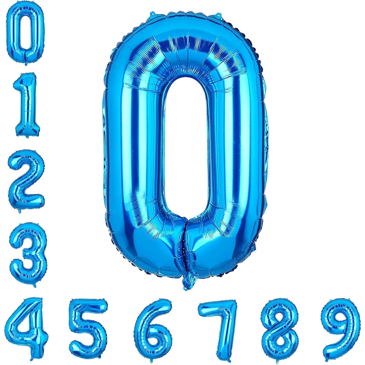 Balon din Folie Metalizata, Flippy, Figurina Cifra, Tema Aniversare 40 cm, Ambalaj Individual, Pai inclus, Umflare cu