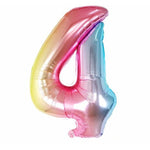 Balon din Folie Metalizata Flippy, Figurina Cifra, Tema Aniversare 40 cm, Ambalaj Individual, Pai inclus, Umflare cu
