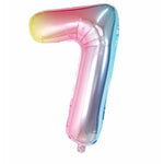Balon din Folie Metalizata Flippy, Figurina Cifra, Tema Aniversare 40 cm, Ambalaj Individual, Pai inclus, Umflare cu