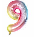Balon din Folie Metalizata Flippy, Figurina Cifra, Tema Aniversare 40 cm, Ambalaj Individual, Pai inclus, Umflare cu
