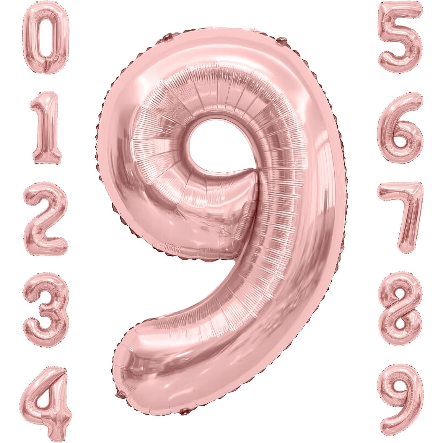 Balon din Folie Metalizata Flippy, Figurina Cifra, Tema Aniversare 80 cm, Ambalaj Individual, Pai inclus, Umflare cu