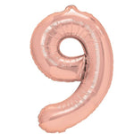 Balon din Folie Metalizata Flippy, Figurina Cifra, Tema Aniversare 80 cm, Ambalaj Individual, Pai inclus, Umflare cu