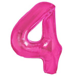 Balon din Folie Metalizata Flippy, Figurina Cifra, Tema Aniversare 80 cm, Ambalaj Individual, Pai inclus, Umflare cu