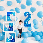 Balon din Folie Metalizata, Flippy, Figurina Cifra, Tema Aniversare 100 cm, Ambalaj Individual, Pai inclus, Umflare cu
