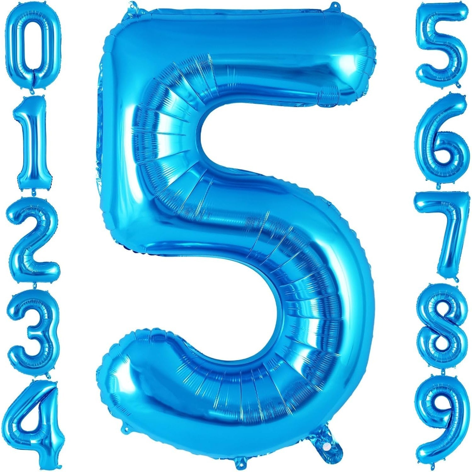 Balon din Folie Metalizata, Flippy, Figurina Cifra, Tema Aniversare 100 cm, Ambalaj Individual, Pai inclus, Umflare cu