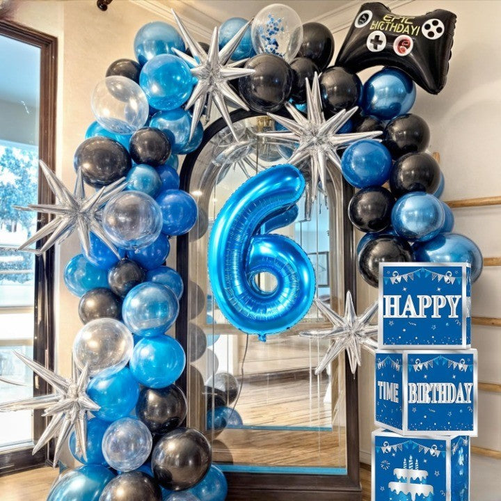 Balon din Folie Metalizata Flippy, Figurina Cifra, Tema Aniversare 100 cm, Ambalaj Individual, Pai inclus, Umflare cu
