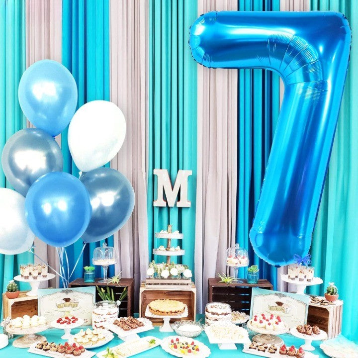 Balon din Folie Metalizata, Flippy, Figurina Cifra, Tema Aniversare 100 cm, Ambalaj Individual, Pai inclus, Umflare cu
