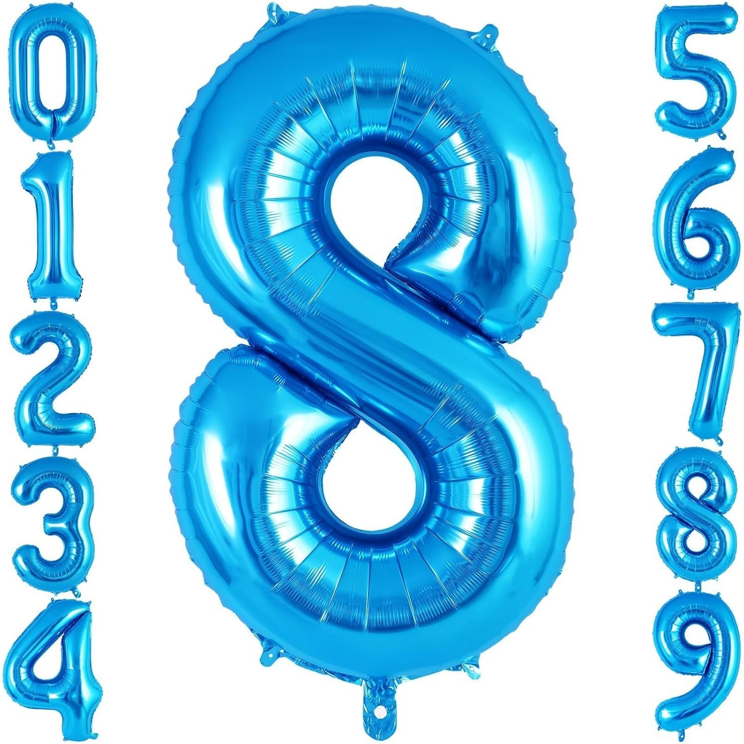 Balon din Folie Metalizata, Flippy, Figurina Cifra, Tema Aniversare 100 cm, Ambalaj Individual, Pai inclus, Umflare cu