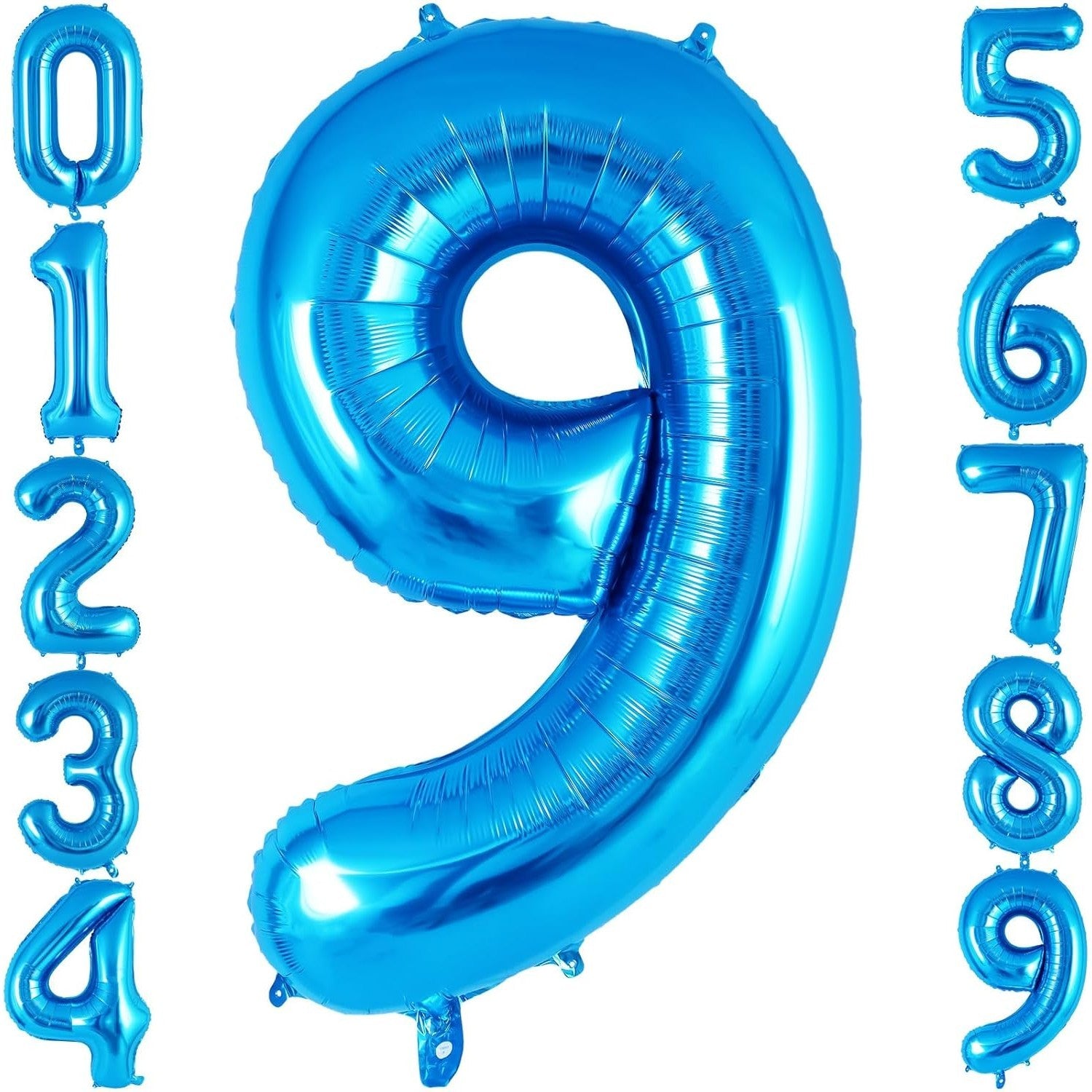 Balon din Folie Metalizata, Flippy, Figurina Cifra, Tema Aniversare 100 cm, Ambalaj Individual, Pai inclus, Umflare cu
