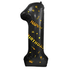 Balon din Folie Metalizata Flippy, Figurina Cifra, Scris Happy Birthday, Tema Aniversare 100 cm, Ambalaj Individual,