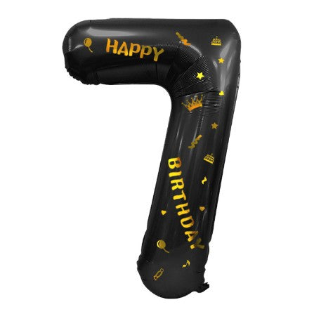 Balon din Folie Metalizata Flippy, Figurina Cifra, Scris Happy Birthday, Tema Aniversare 100 cm, Ambalaj Individual,