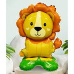 Balon din Folie Metalizata, Flippy, Mini Figurine Animalute, Model Leu, Tematica Aniversare, 39x58 cm, Ambalaj