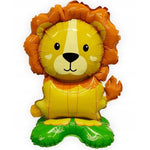 Balon din Folie Metalizata, Flippy, Mini Figurine Animalute, Model Leu, Tematica Aniversare, 39x58 cm, Ambalaj