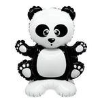 Balon din Folie Metalizata, Flippy, Figurine Animăluțe, Model Panda, 43x59cm, Ambalaj Individual, Pai Inclus, Umflare