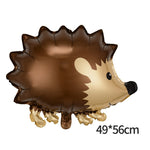 Balon din Folie Metalizata, Flippy, Figurine Animalute, Model Arici, 49x56 cm, Ambalaj Individual, Pai Inclus, Umflare