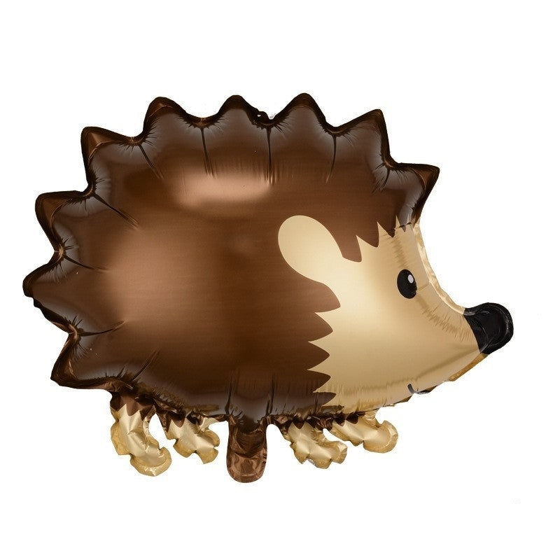 Balon din Folie Metalizata, Flippy, Figurine Animalute, Model Arici, 49x56 cm, Ambalaj Individual, Pai Inclus, Umflare