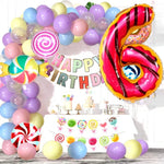 Balon din Folie Metalizata Flippy, Figurina Cifra, Imprimeu Gogosi, Tema Aniversare 100 cm, Ambalaj Individual, Pai