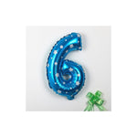 Balon din Folie Metalizata Flippy, Figurina Cifra, Imprimeu Stele, Tema Aniversare 80 cm, Ambalaj Individual, Pai