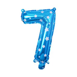 Balon din Folie Metalizata Flippy, Figurina Cifra, Imprimeu Stele, Tema Aniversare 80 cm, Ambalaj Individual, Pai