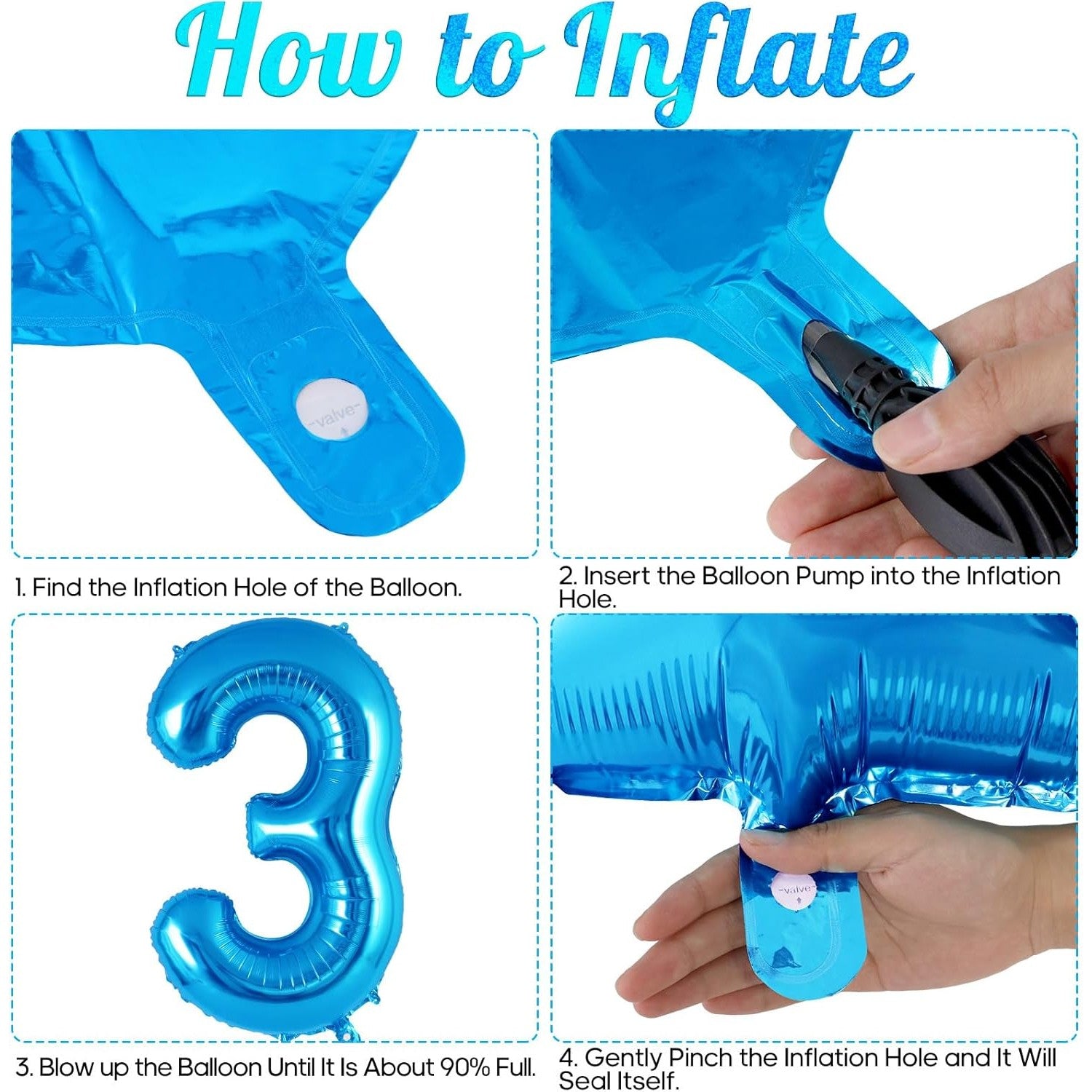 Balon din Folie Metalizata Flippy, Figurina Cifra, Tema Aniversare 40 cm, Ambalaj Individual, Pai inclus, Umflare cu