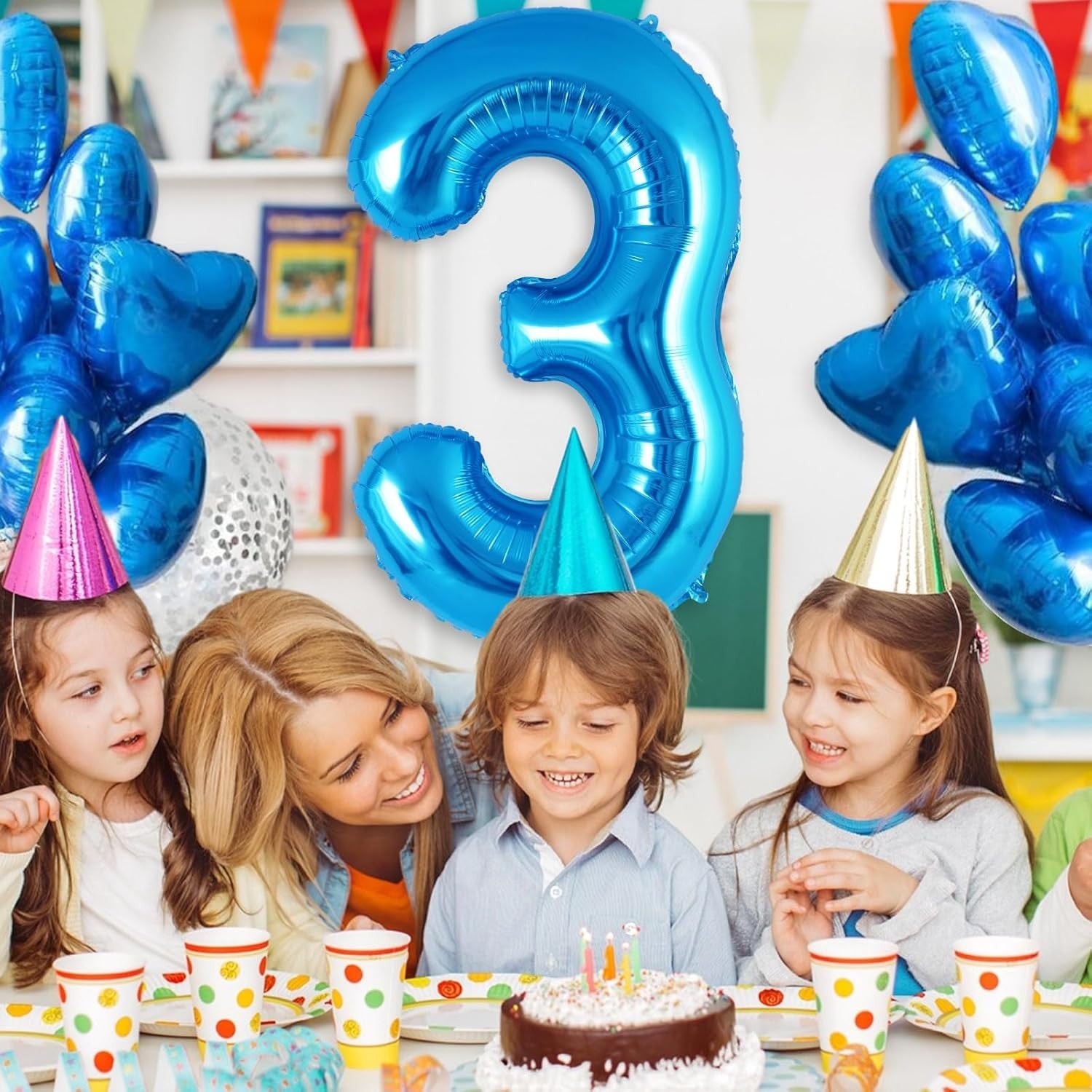 Balon din Folie Metalizata Flippy, Figurina Cifra, Tema Aniversare 40 cm, Ambalaj Individual, Pai inclus, Umflare cu