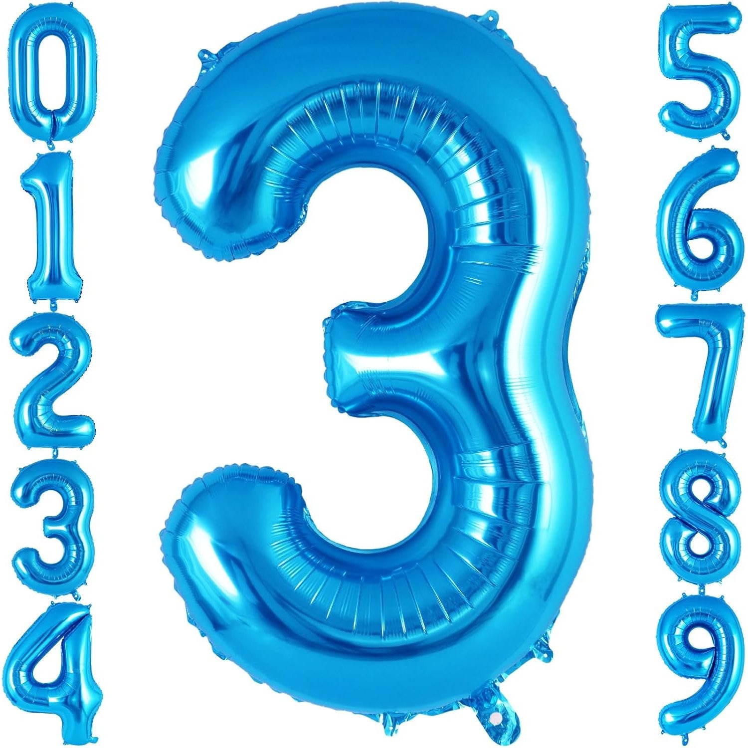 Balon din Folie Metalizata Flippy, Figurina Cifra, Tema Aniversare 40 cm, Ambalaj Individual, Pai inclus, Umflare cu