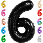 Balon din Folie Metalizata Flippy, Figurina Cifra, Tema Aniversare 40 cm, Ambalaj Individual, Pai inclus, Umflare cu