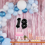 Balon din Folie Metalizata Flippy, Figurina Cifra, Tema Aniversare 40 cm, Ambalaj Individual, Pai inclus, Umflare cu