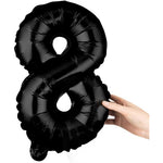 Balon din Folie Metalizata Flippy, Figurina Cifra, Tema Aniversare 40 cm, Ambalaj Individual, Pai inclus, Umflare cu