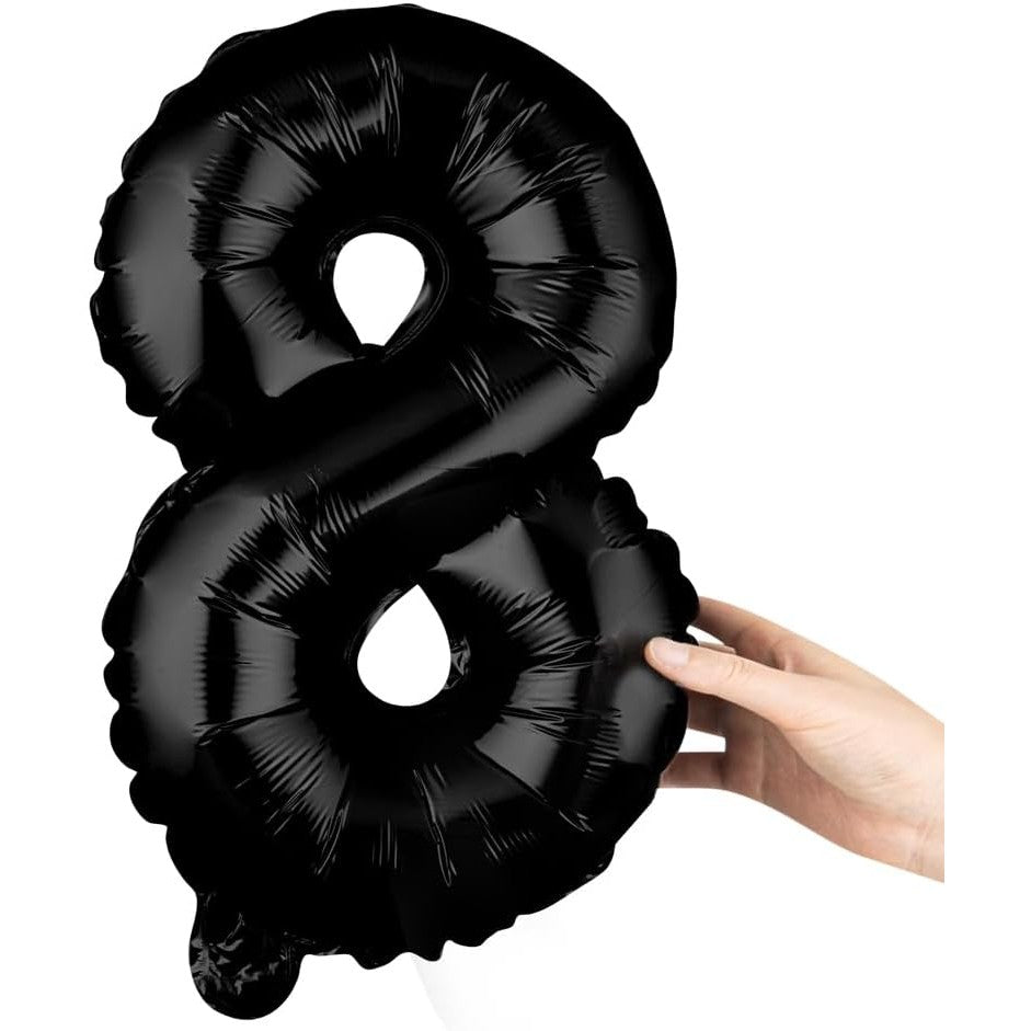 Balon din Folie Metalizata Flippy, Figurina Cifra, Tema Aniversare 40 cm, Ambalaj Individual, Pai inclus, Umflare cu