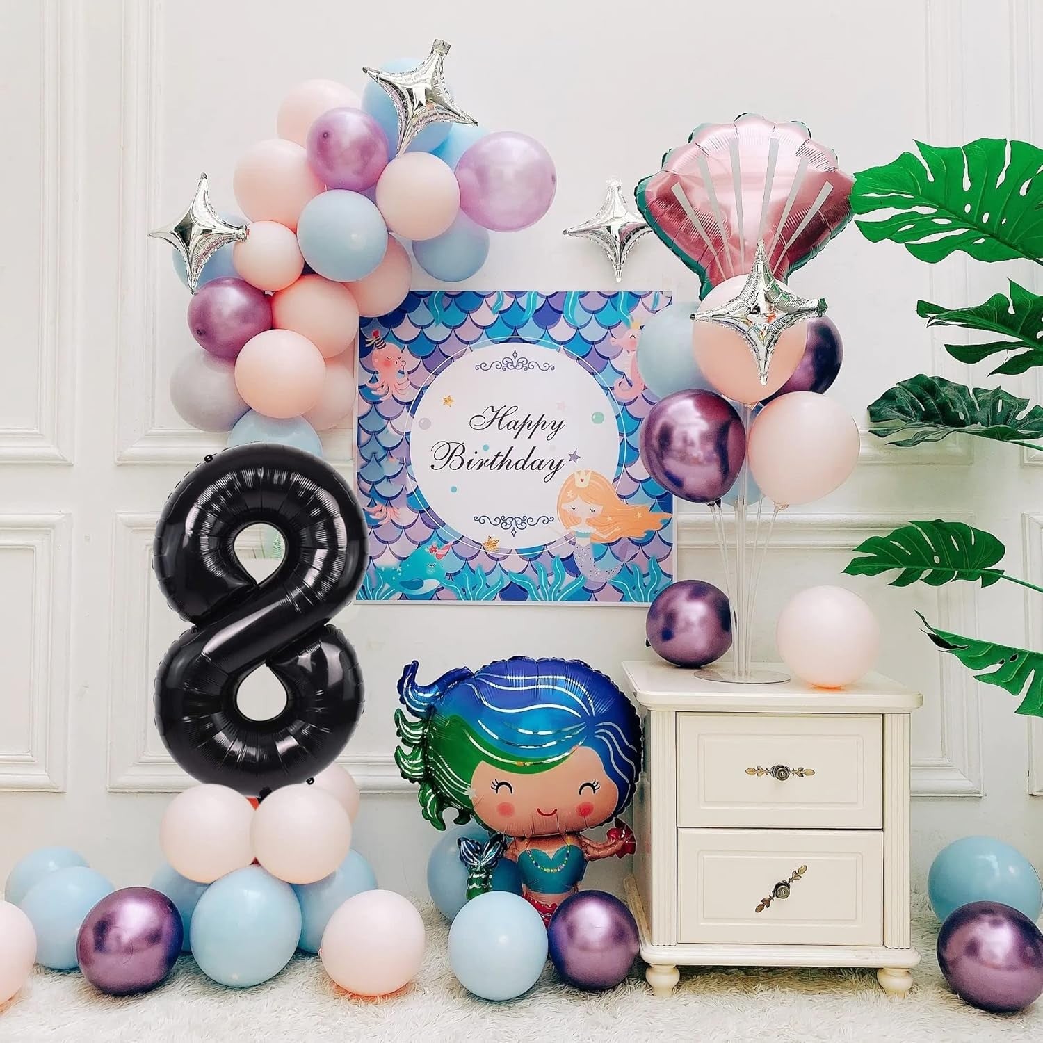 Balon din Folie Metalizata Flippy, Figurina Cifra, Tema Aniversare 40 cm, Ambalaj Individual, Pai inclus, Umflare cu