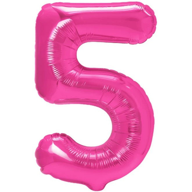 Balon din Folie Metalizata Flippy, Figurina Cifra, Tema Aniversare 40 cm, Ambalaj Individual, Pai inclus, Umflare cu