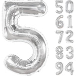 Balon din Folie Metalizata Flippy, Figurina Cifra, Tema Aniversare 40 cm, Ambalaj Individual, Pai inclus, Umflare cu
