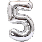 Balon din Folie Metalizata Flippy, Figurina Cifra, Tema Aniversare 40 cm, Ambalaj Individual, Pai inclus, Umflare cu