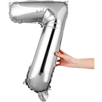 Balon din Folie Metalizata Flippy, Figurina Cifra, Tema Aniversare 40 cm, Ambalaj Individual, Pai inclus, Umflare cu