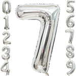 Balon din Folie Metalizata Flippy, Figurina Cifra, Tema Aniversare 40 cm, Ambalaj Individual, Pai inclus, Umflare cu