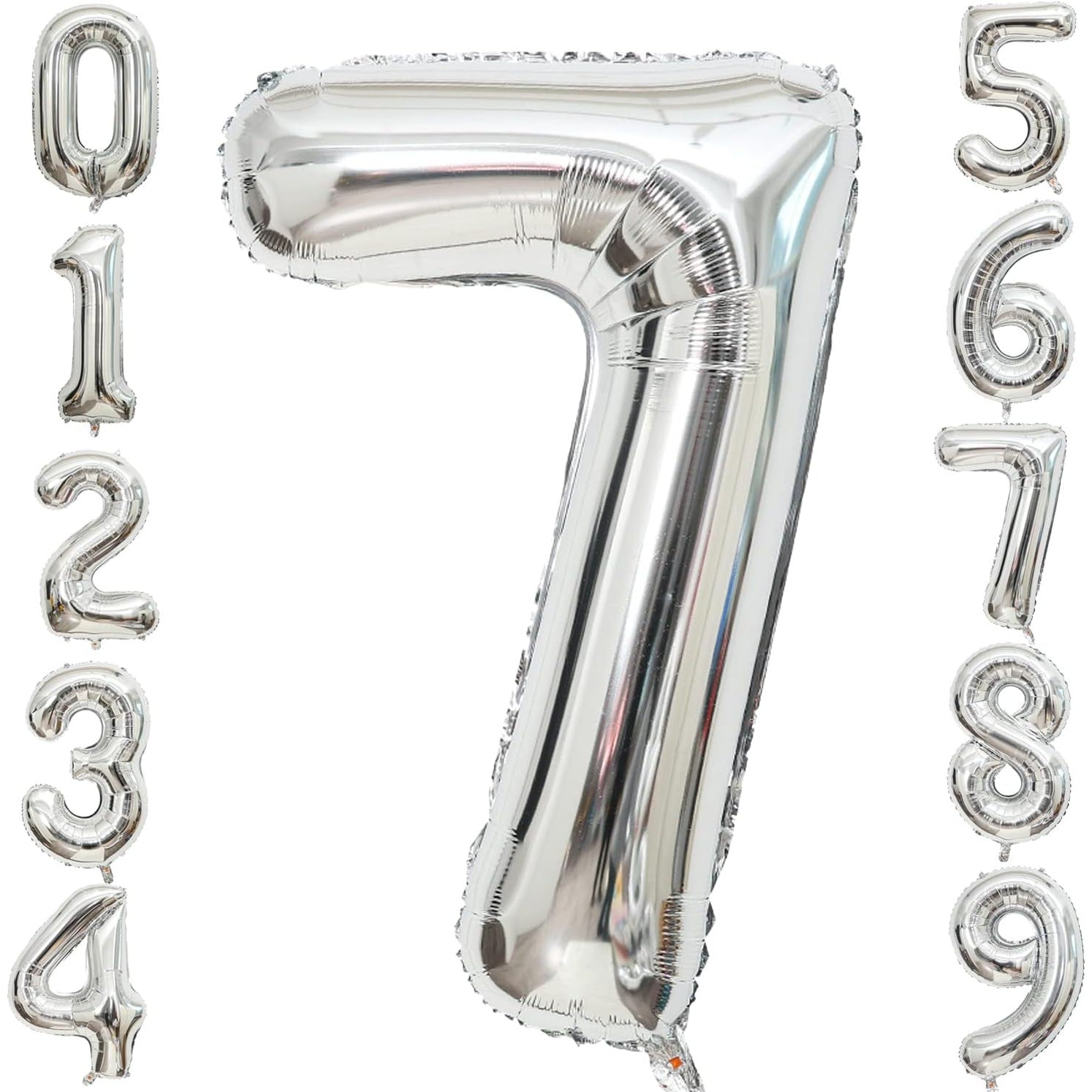 Balon din Folie Metalizata Flippy, Figurina Cifra, Tema Aniversare 40 cm, Ambalaj Individual, Pai inclus, Umflare cu
