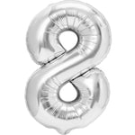 Balon din Folie Metalizata Flippy, Figurina Cifra, Tema Aniversare 40 cm, Ambalaj Individual, Pai inclus, Umflare cu
