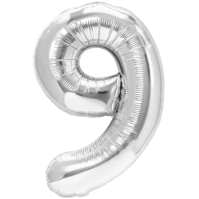 Balon din Folie Metalizata Flippy, Figurina Cifra, Tema Aniversare 40 cm, Ambalaj Individual, Pai inclus, Umflare cu