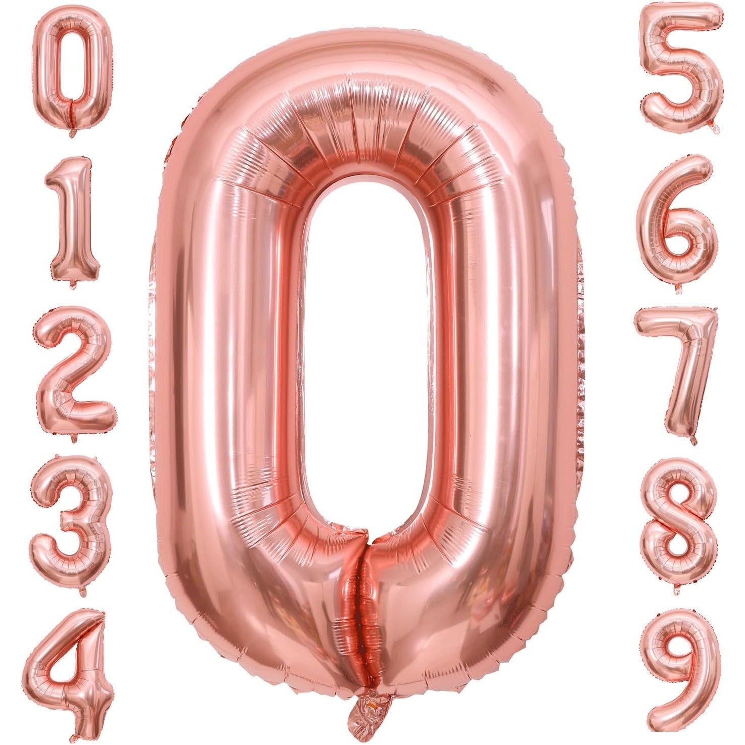 Balon din Folie Metalizata Flippy, Figurina Cifra, Tema Aniversare 80 cm, Ambalaj Individual, Pai inclus, Umflare cu
