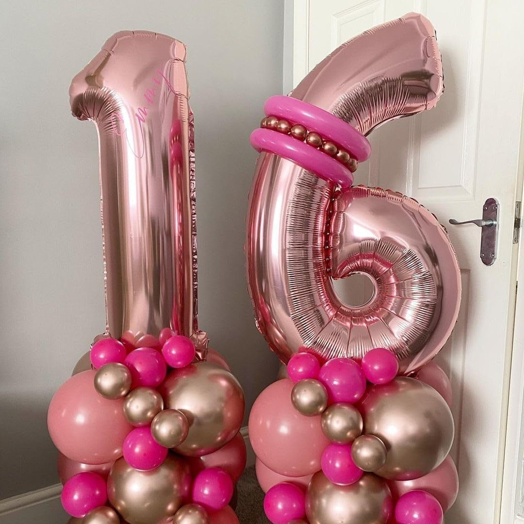 Balon din Folie Metalizata Flippy, Figurina Cifra, Tema Aniversare 80 cm, Ambalaj Individual, Pai inclus, Umflare cu