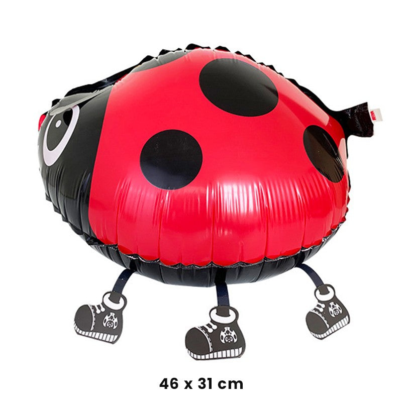 Balon din Folie Metalizata, Flippy, Figurina Animata, Model Buburuza, 46x31 cm, Ambalaj Individual, Pai Inclus, Umflare