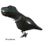 Balon din Folie Metalizata, Flippy, Figurina Animata, Model Dinozaur, 97x48 cm, Ambalaj Individual, Pai Inclus, Umflare