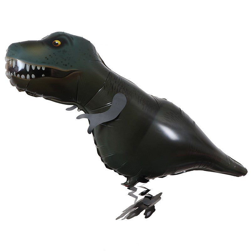 Balon din Folie Metalizata, Flippy, Figurina Animata, Model Dinozaur, 97x48 cm, Ambalaj Individual, Pai Inclus, Umflare