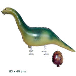 Balon din Folie Metalizata, Flippy, Figurina Animata, Model Dinozaur cu Ou, 113x49 cm, Ambalaj Individual, Pai Inclus,